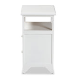 Karsen Modern and Contemporary White Finished Wood 2-Drawer Nightstand