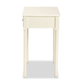 Mahler Classic and Traditional White Finished Wood 1-Drawer Console Table