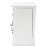 Rianne Modern Transitional White Finished Wood 2-Basket Storage Unit