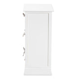 Rianne Modern Transitional White Finished Wood 3-Basket Storage Unit