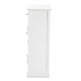 Rianne Modern Transitional White Finished Wood 4-Basket Storage Unit