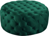 Addison Velvet / Engineered Wood / Foam Contemporary Green Velvet Ottoman/Bench - 36" W x 36" D x 16.5" H