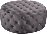 Addison Velvet / Engineered Wood / Foam Contemporary Grey Velvet Ottoman/Bench - 36" W x 36" D x 16.5" H