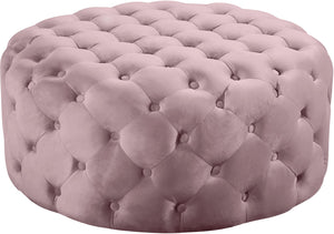 Addison Velvet / Engineered Wood / Foam Contemporary Pink Velvet Ottoman/Bench - 36" W x 36" D x 16.5" H