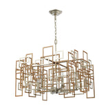 Gridlock 23'' Wide 6-Light Chandelier - Matte Gold