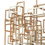 Gridlock 23'' Wide 6-Light Chandelier - Matte Gold