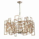 Gridlock 23'' Wide 6-Light Chandelier - Matte Gold