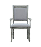 Darcy Traditional Upholstered Padded Arm Chairs Grey (Set of 2)