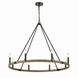 Transitions 36'' Wide 8-Light Chandelier - Oil Rubbed Bronze