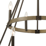 Transitions 36'' Wide 12-Light Chandelier - Oil Rubbed Bronze