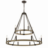 Transitions 36'' Wide 12-Light Chandelier - Oil Rubbed Bronze