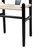 Baxton Studio Paxton Modern Black Finished Wood 2-Piece Dining Chair Set