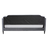 Baxton Studio Kaya Modern and Contemporary Grey Velvet Fabric and Dark Brown Finished Wood Twin Size Daybed