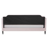 Baxton Studio Kaya Modern and Contemporary Light Pink Velvet Fabric and Dark Brown Finished Wood Twin Size Daybed