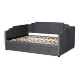 Baxton Studio Gulliver Modern and Contemporary Grey Velvet Fabric Upholstered 2-Drawer Daybed