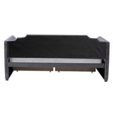 Baxton Studio Gulliver Modern and Contemporary Grey Velvet Fabric Upholstered 2-Drawer Daybed