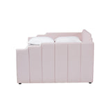 Baxton Studio Gulliver Modern and Contemporary Light Pink Velvet Fabric Upholstered 2-Drawer Daybed