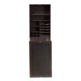 Baxton Studio Millard Modern and Contemporary Dark Brown Finished Wood Wall-Mounted Folding Desk