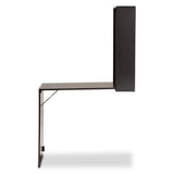 Baxton Studio Millard Modern and Contemporary Dark Brown Finished Wood Wall-Mounted Folding Desk