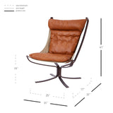 Maxton Leatherette Chair - Moorland Caramel