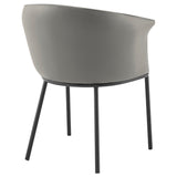 Seymor Leatherette Dining Chair w/ Arms - Alpine Light Gray/Alpine Dark Gray