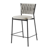 Leander Fabric/ Leatherette Counter Stool - Set of 4