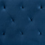 Felix Modern and Contemporary Navy Blue Velvet Fabric Upholstered King Size Headboard