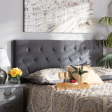 Felix Modern and Contemporary Grey Velvet Fabric Upholstered King Size Headboard