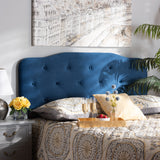 Gregory Modern and Contemporary Navy Blue Velvet Fabric Upholstered King Size Headboard
