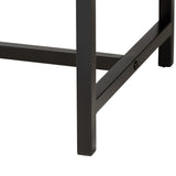 Baxton Studio Jacinth Modern Industrial Two-Tone Black and Natural Brown Finished Wood and Black Metal 2-Drawer Console Table