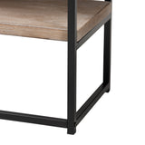 Baxton Studio Silas Modern Industrial Natural Brown Finished Wood and Black Metal 2-Drawer Console Table