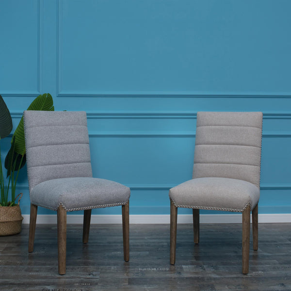 Alfred Fabric Chair - Set of 2 Havana Gray