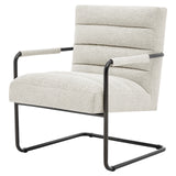 New Pacific Direct Peyton Fabric Accent Arm Chair Cardiff Cream with Deep Bronze Leg Finish 1250022-276-NPD