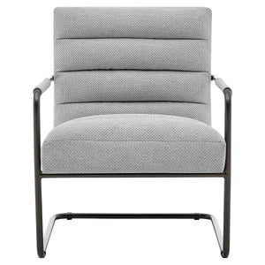 New Pacific Direct Peyton Fabric Accent Arm Chair Cardiff Gray with Deep Bronze Leg Finish 1250022-410-NPD