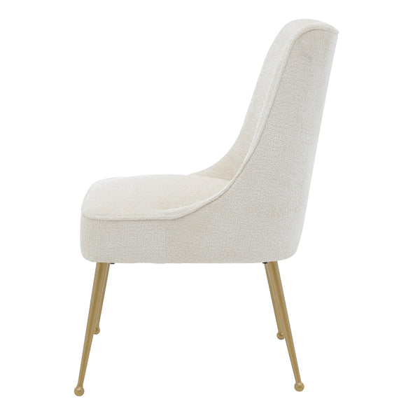 New Pacific Direct Cedric Fabric Dining Side Chair Gold Legs, (Set of 2) Opus Cream with Gold Leg Finish 1250024-567-NPD