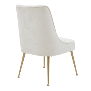 New Pacific Direct Cedric Fabric Dining Side Chair Gold Legs, (Set of 2) Opus Cream with Gold Leg Finish 1250024-567-NPD