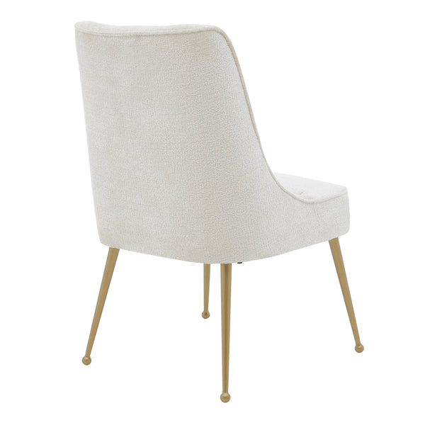 New Pacific Direct Cedric Fabric Dining Side Chair Gold Legs, (Set of 2) Opus Cream with Gold Leg Finish 1250024-567-NPD