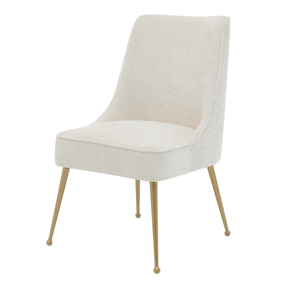New Pacific Direct Cedric Fabric Dining Side Chair Gold Legs, (Set of 2) Opus Cream with Gold Leg Finish 1250024-567-NPD