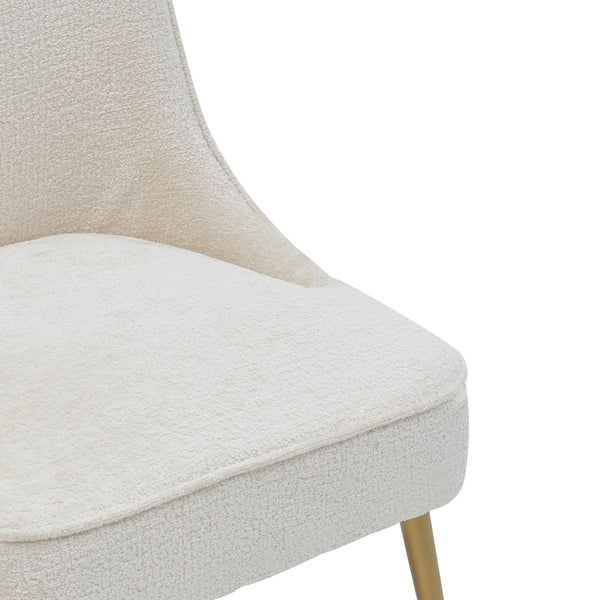 New Pacific Direct Cedric Fabric Dining Side Chair Gold Legs, (Set of 2) Opus Cream with Gold Leg Finish 1250024-567-NPD