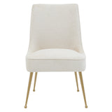 New Pacific Direct Cedric Fabric Dining Side Chair Gold Legs, (Set of 2) Opus Cream with Gold Leg Finish 1250024-567-NPD