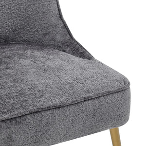 New Pacific Direct Cedric Fabric Dining Side Chair Gold Legs, (Set of 2) Opus Gray with Gold Leg Finish 1250024-568-NPD