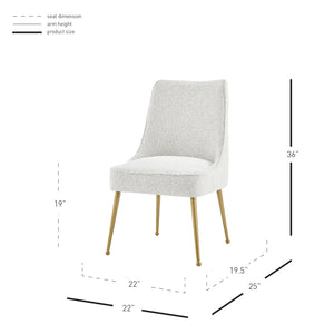 New Pacific Direct Cedric Fabric Dining Side Chair Gold Legs - Set of 2 1250026-563-NPD