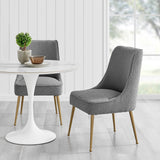 New Pacific Direct Cedric Fabric Dining Side Chair Gold Legs - Set of 2 1250026-564-NPD