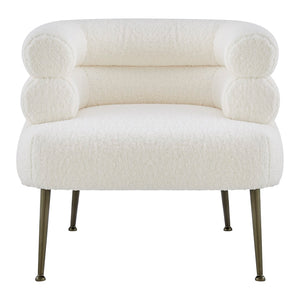 New Pacific Direct Zerline Faux Shearling Fabric Accent Chair SFX2 Shearling Beige