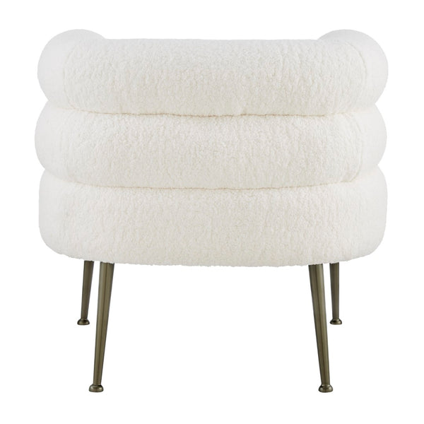 New Pacific Direct Zerline Faux Shearling Fabric Accent Chair SFX2 Shearling Beige