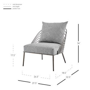 New Pacific Direct Kelby Fabric Accent Chair 1250034-572-NPD