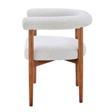 New Pacific Direct Keanu Fabric Dining Side Chair SFX2 Boucle Beige