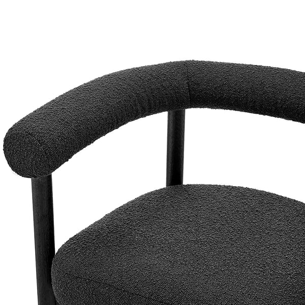 New Pacific Direct Keanu Fabric Dining Side Chair SFX2 Boucle Black