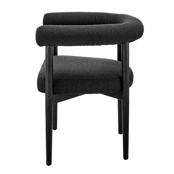 New Pacific Direct Keanu Fabric Dining Side Chair SFX2 Boucle Black