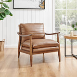 New Pacific Direct Edmond PU Accent Arm Chair SFX2 Vintage Cider